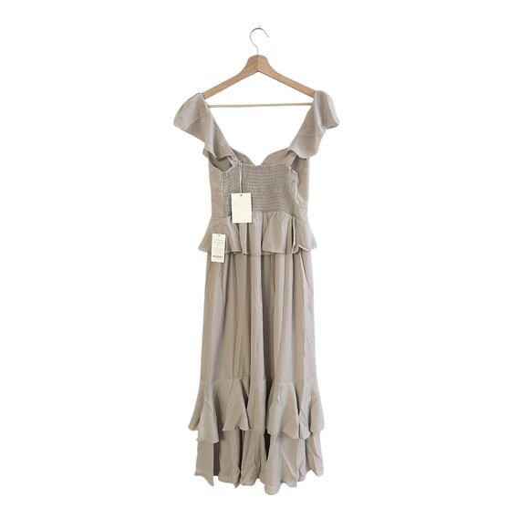 Show Me Your Mumu Reese Ruffle Dress in Show Me The Ring Crisp S NWT - Picture 5 of 8